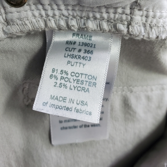 Frame Denim Le High Skinny Jeans Putty Distressed High Waisted Gray - Picture 9 of 9